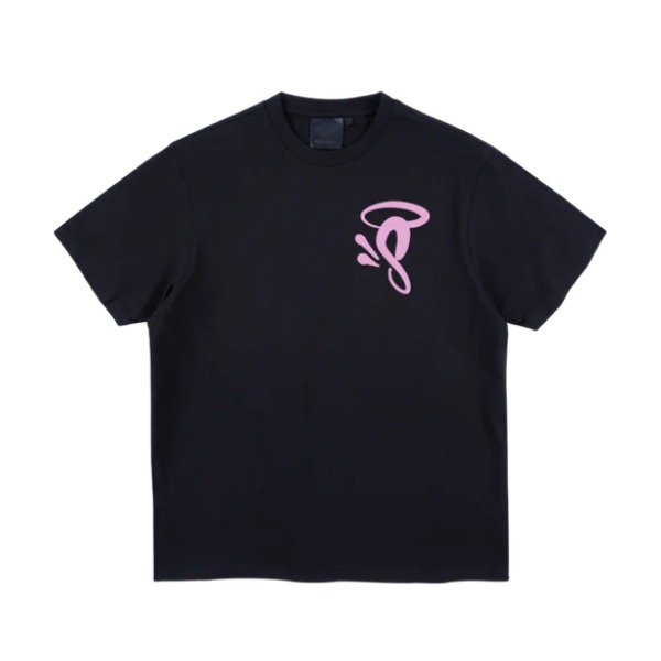 HALO ‘S’ Printed Logo T-Shirt Black Pink