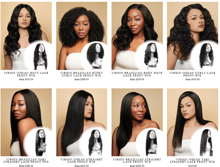 Indian human hair wigs