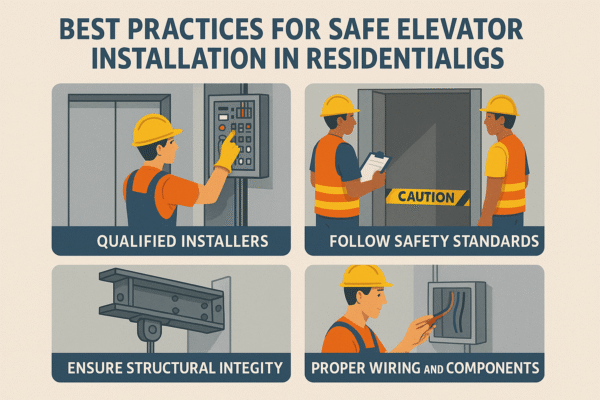 What are some best practices for safe elevator installation in residential buildings? elevator installation