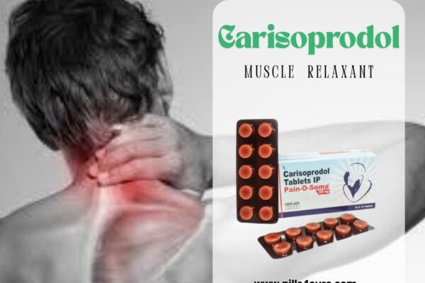 Quick Comfort for Stiff, Sore Muscles Pain O Soma 350mg (Carisoprodol) 10 tablet in blister pack for fast relief from soreness, stiffness muscles
