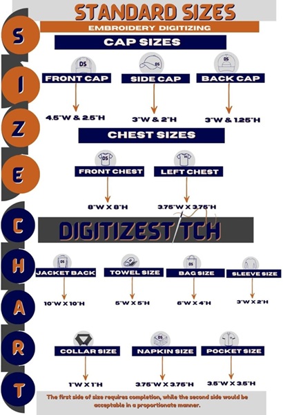 Embroidery Size Chart Hacks That Save Time And Thread