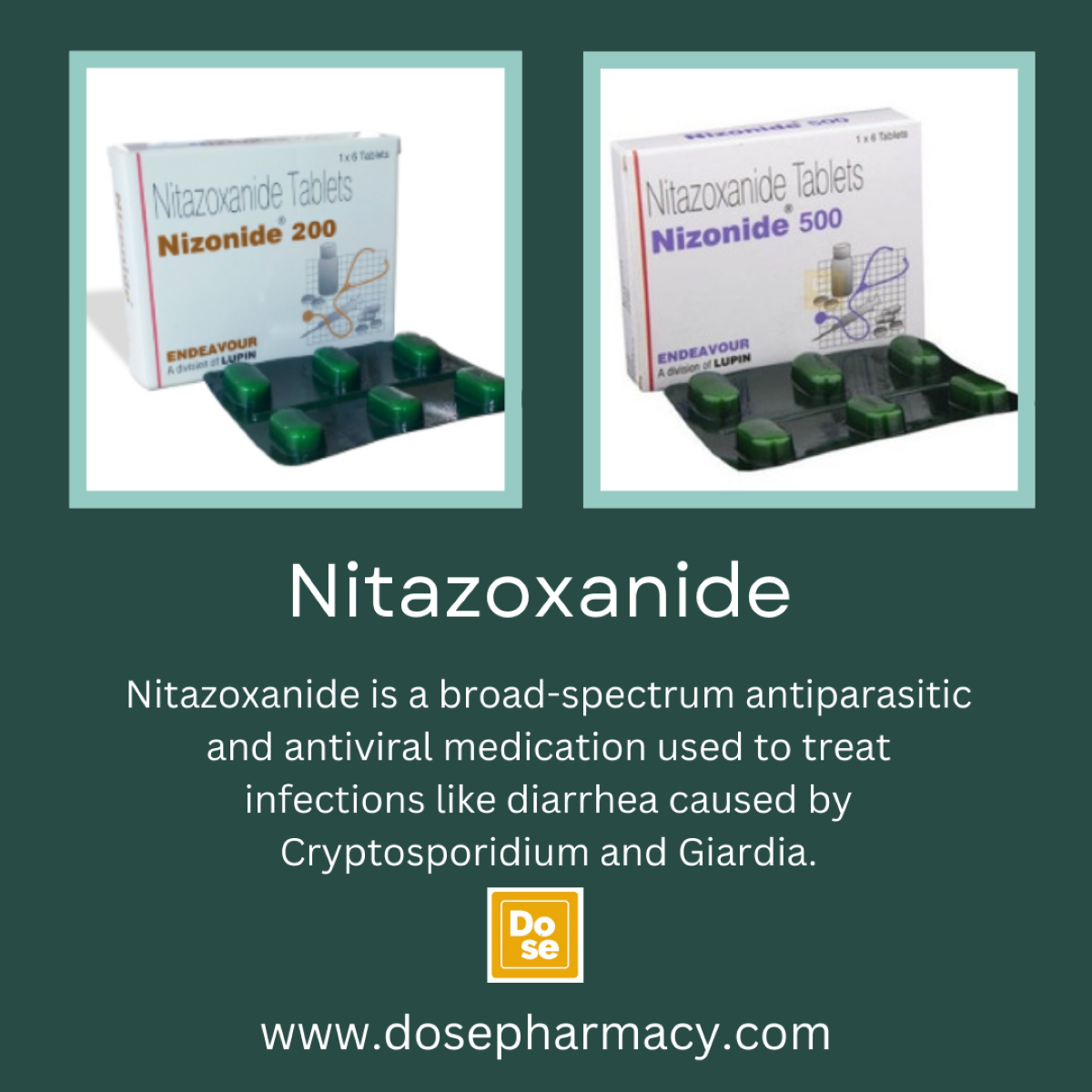 What is the Recommended Dosage for Nitazoxanide?