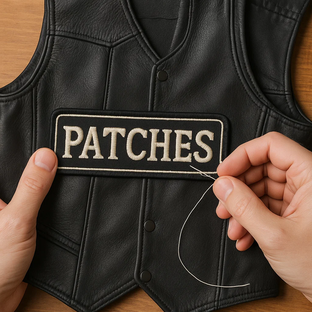how-to-sew-patch-on-leather-vest